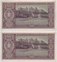 1945. 100P (4x) sorszámkövetők (2+2) T:II-
