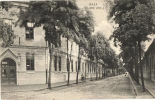 1910 Baja, Szent Antal utca, Polgári állami elemi fiú iskola. Kiadja Wurmfeld Gyula
