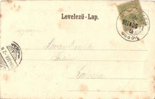 1904 Kiskőszeg, Batina (Darázs, Draz); látkép, templomok, gőzhajó. Kiadja Borkovits Nándor 526. / ge...