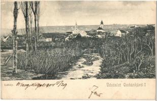 1904 Csobánka, látkép, templom (EK)