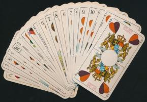 1918 36 lapos osztrák katonai háborús tarokk kártya pakli. Nagyon szép állapotban, aranyozott sarkok...