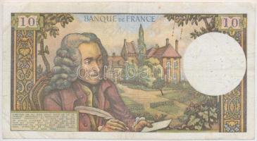 Franciaország 1967. 10Fr T:III tűly.
France 1967. 10 Francs C:F needle holes