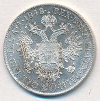 Ausztria 1848A 20kr Ag "I. Ferdinánd" T:1 
Austria 1848A 20 Kreuzer Ag "Ferdinand I&...