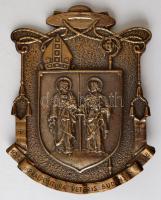 Bozó Gyula (1913-2004): Praepositura Veteris Budensis 1032-1038 / Az Óbudai Káptalan megalapításának emlékére készült nagyméretű bronz plakett. Jelzett. 27x21 cm