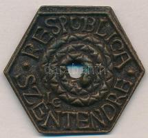 Ligeti Erika (1934-2004) 1979. "Állami csúszópénz - Respublica Szentendre" Br gúnyérem (37...