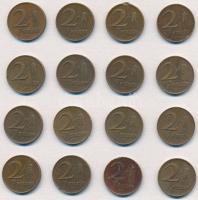 1946. 2f Cu-Zn (3x) + 1947. 2f Cu-Zn (13x) T:1-,2 ph., kis patina