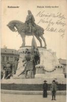 1906 Kolozsvár, Cluj; Mátyás király szobor és tér / Mathias Rex statue and square (EB)