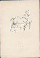 18 művész 48 rajz. Budapest, 1942, Unitas. Kiadói papírmappa (sérült). A fedelet Sugár István tervez...