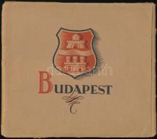 cca 1942 Budapest 14 képet tartalmazó mappa a fő látványosságokról. 23x20 cm