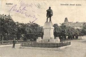 Zombor, Sombor; Schweidel József szobor. Kiadja Kaufmann Emil / statue (EK)