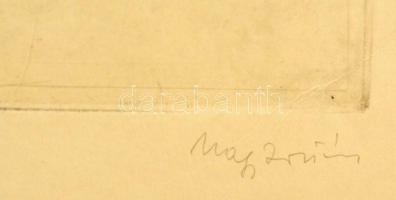 Nagy Zoltán (1916-1987): Budapest Intercontinental. Rézkarc, papír, jelzett, 28×38 cm