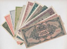 12db-os vegyes magyar korona, pengő, milpengő, bilpengő és adópengő tétel, közte adópengő fordított ...