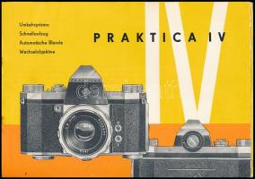 cca 1930 Zeiss Ikon képes katalógus 80p. + Praktica IV, Praktisix, Penti reklám nyomtatványok