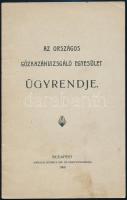 1908 Az Országos Gőzkazánvizsgáló Egyesület ügyrendje. 13p.