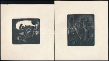 Gy. Szabó Béla (1905-1985): Illusztrációk, 10 db fametszet, papír, jelzés nélkül, különböző méretben