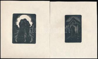 Gy. Szabó Béla (1905-1985): Illusztrációk, 10 db fametszet, papír, jelzés nélkül, különböző méretben