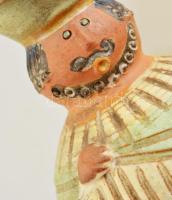 Kiss Roóz Ilona (1920-2010): Figurális váza, festett mázas kerámia, jelzett, apró kopásokkal, m: 13,...