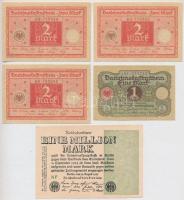 Németország / Weimari Köztársaság / Német Harmadik Birodalom 9db-os bankjegy tétel, közte 1920. 2M (...