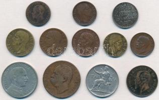Olaszország 1861-1942. 12db-os érme tétel, közte 1861M 2c és 1862N 5c T:vegyes Italy 1861-1942. 12pcs of coins, including 1861M 2 Centesimi and 1862N 5 Centesimi C:mixed
