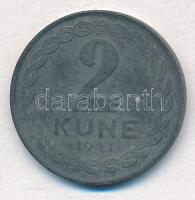 Horvátország 1941. 2K Zn T:2
Croatia 1941. 2 Kune Zn C:XF
Krause KM#2