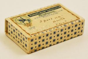 Budapest, Római Császár gyógyszertár feliratos gyógyszeres dobozka, 6x3,5x1,5 cm