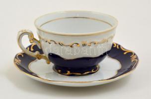 Zsolnay Pompadour teás készlet. Hiányos. Kézzel festett, jelzett, kissé foltos