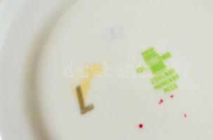 Zsolnay Pompadour teás készlet. Hiányos. Kézzel festett, jelzett, kissé foltos