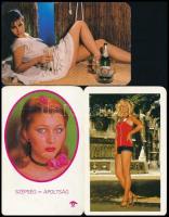 1978-1984  12 db hölgyeket ábrázoló kártyanaptár, köztük erotikus