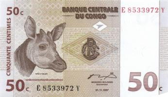 Kongó 7db klf modern bankjegy T:I