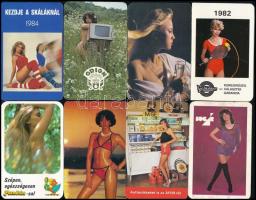 1975-1987 12 db hölgyeket ábrázoló kártyanaptár, köztük erotikus