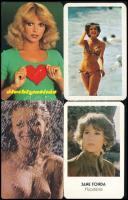 1975-1987  12 db hölgyeket ábrázoló kártyanaptár, köztük erotikus