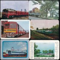 1974-1984 10 db vasút témájú kártyanaptár