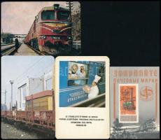 1974-1984  10 db vasút témájú kártyanaptár