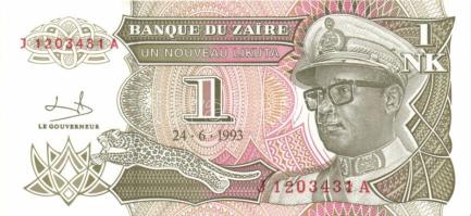 Zaire 10db klf modern bankjegy T:I