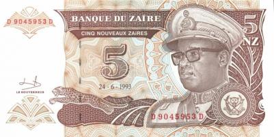 Zaire 10db klf modern bankjegy T:I