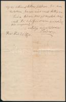 1870 Hegedűs Sándor (1847-1906) közgazdász, miniszter, író saját kézzel írt szerelmes levele Jókay J...