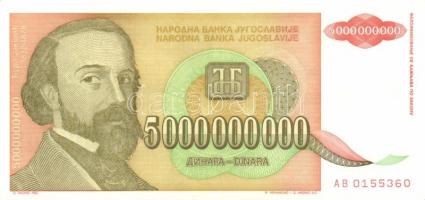 Jugoszlávia 26db klf modern bankjegy T:I