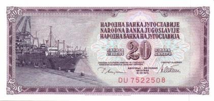 Jugoszlávia 26db klf modern bankjegy T:I