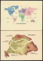 6 db modern irredenta képeslap merített papíron