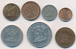 Dél-Afrika 1974-1990. 1c-50c (7xklf) T:2,2- South Africa 1974-1990. 1 Cent - 50 Cents (7xklf) C:XF,VF