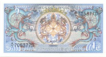 Bhután 1985-86. 5db klf bankjegy T:I