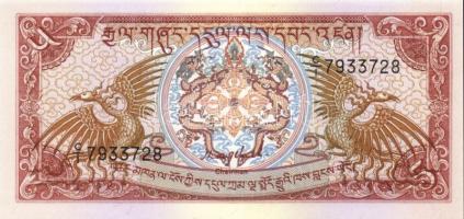 Bhután 1985-86. 5db klf bankjegy T:I