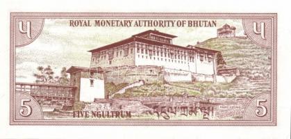 Bhután 1985-86. 5db klf bankjegy T:I