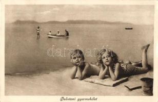 Balaton, Balatoni gyermekélet, csónakázók, fürdőzők