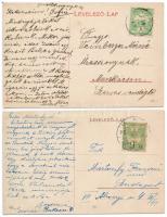 Gödöllő, Királyi kastély és a kastély udvara - 2 db régi képeslap