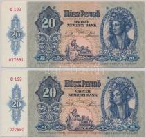 1941. 20P (2x) sorszámkövetők T:II