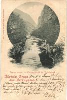 Herkulesfürdő, Baile Herculane - 2 db régi képeslap, egy 1899-ből, egy 1900-ból / 2 pre-1945 town-view postcards, one from 1899, one from 1900