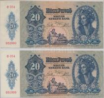 1941. 20P (2x) sorszámkövetők T:I,I-