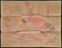 cca 1940 Erdőgazdasági térképvázlat a Perőcsényi Erdőgondnokság kerületéhez tartozó állami tulajdonú erdőkről. Rajzolta: Szivak István, sérült, javított, 66x84 cm.