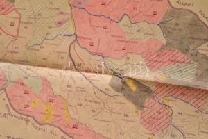 cca 1940 Erdőgazdasági térképvázlat a Perőcsényi Erdőgondnokság kerületéhez tartozó állami tulajdonú...